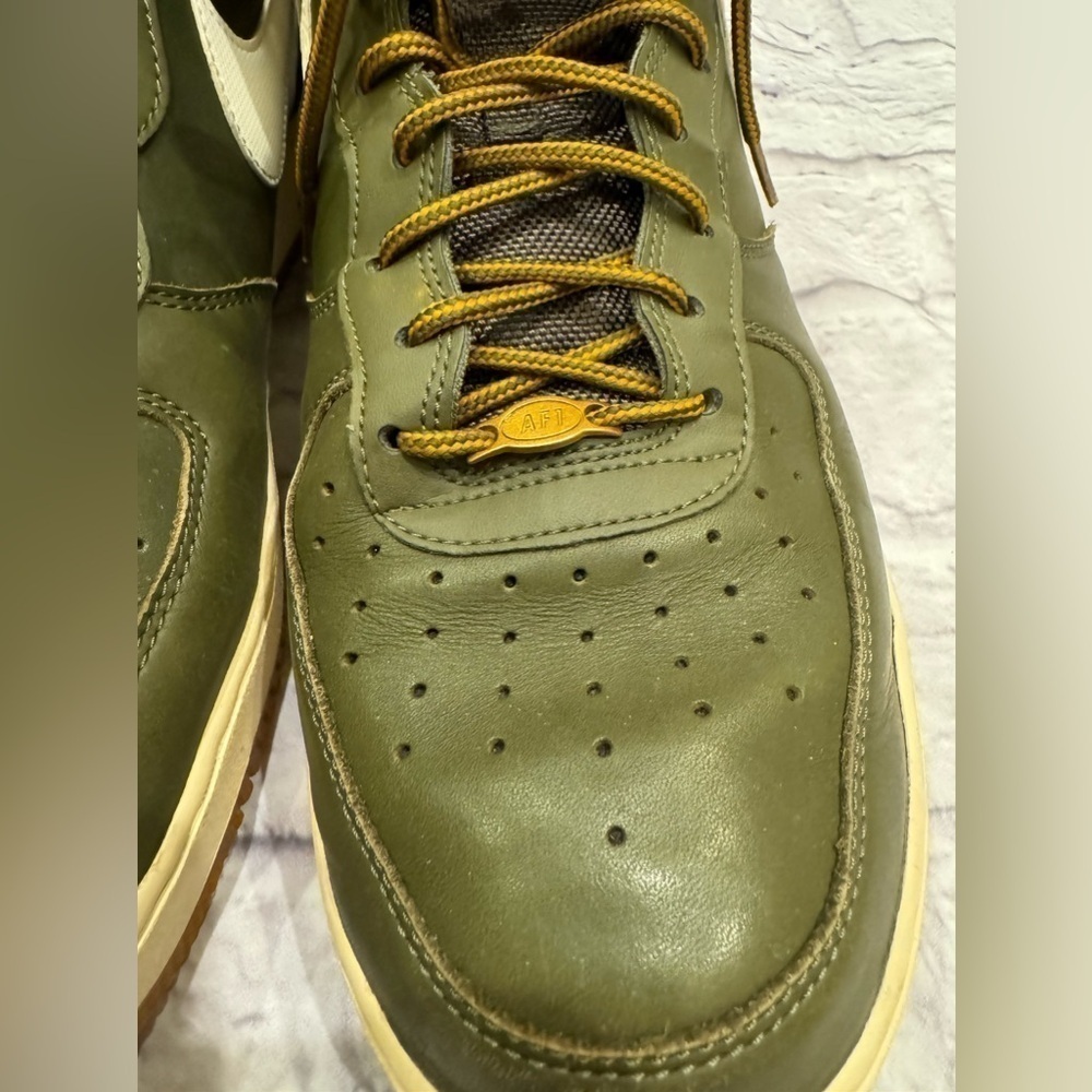 Nike Air Force 1 Mid '07 Medium Olive Green Men’s Size 13 Near Vintage Status - Picture 5 of 9